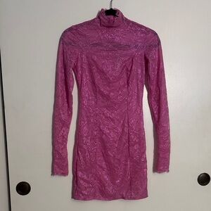 SKIMS Lace Turtleneck Dress